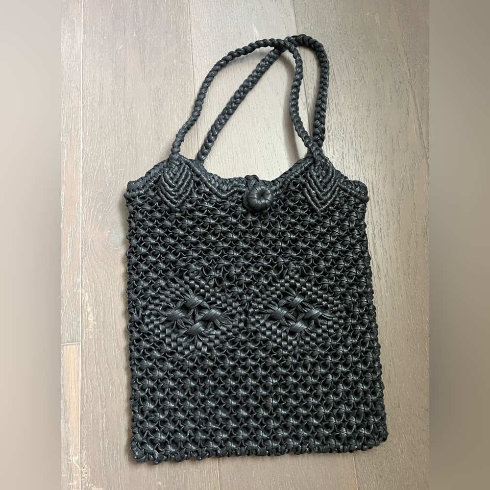 ale by alessandra woven black tote